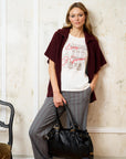 T-shirt with a message - THEA in White