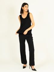 Lurex Mila Sleeveless Top in Black