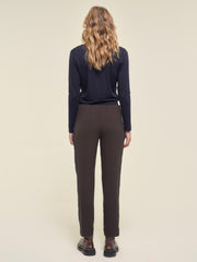 Monogram Trousers on Chocolate and Navy Size 8