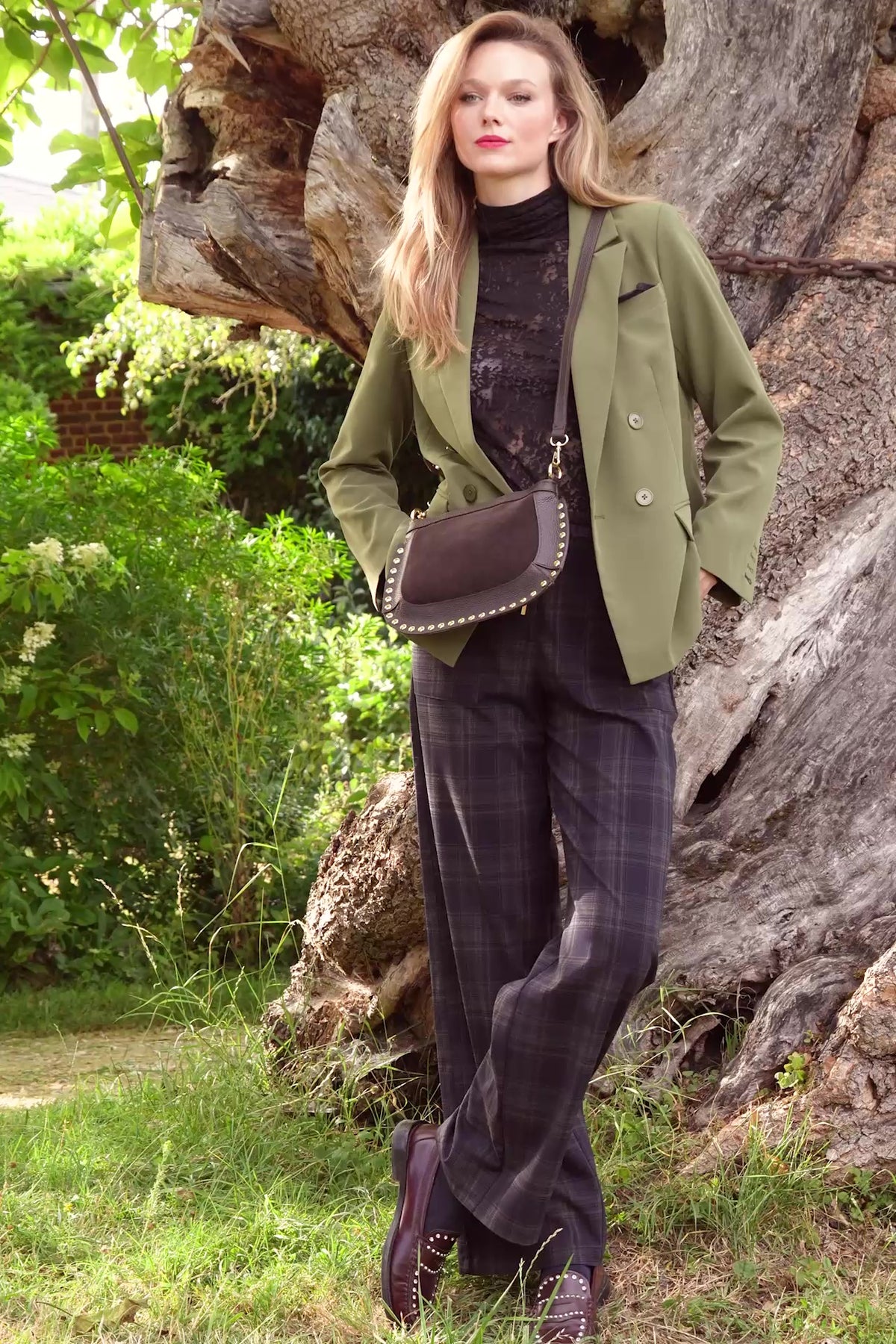 Double-breasted Blazer -VIOLETTE in Khaki
