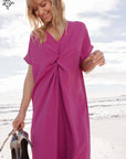 Drape Dress in Fuschia Size T3