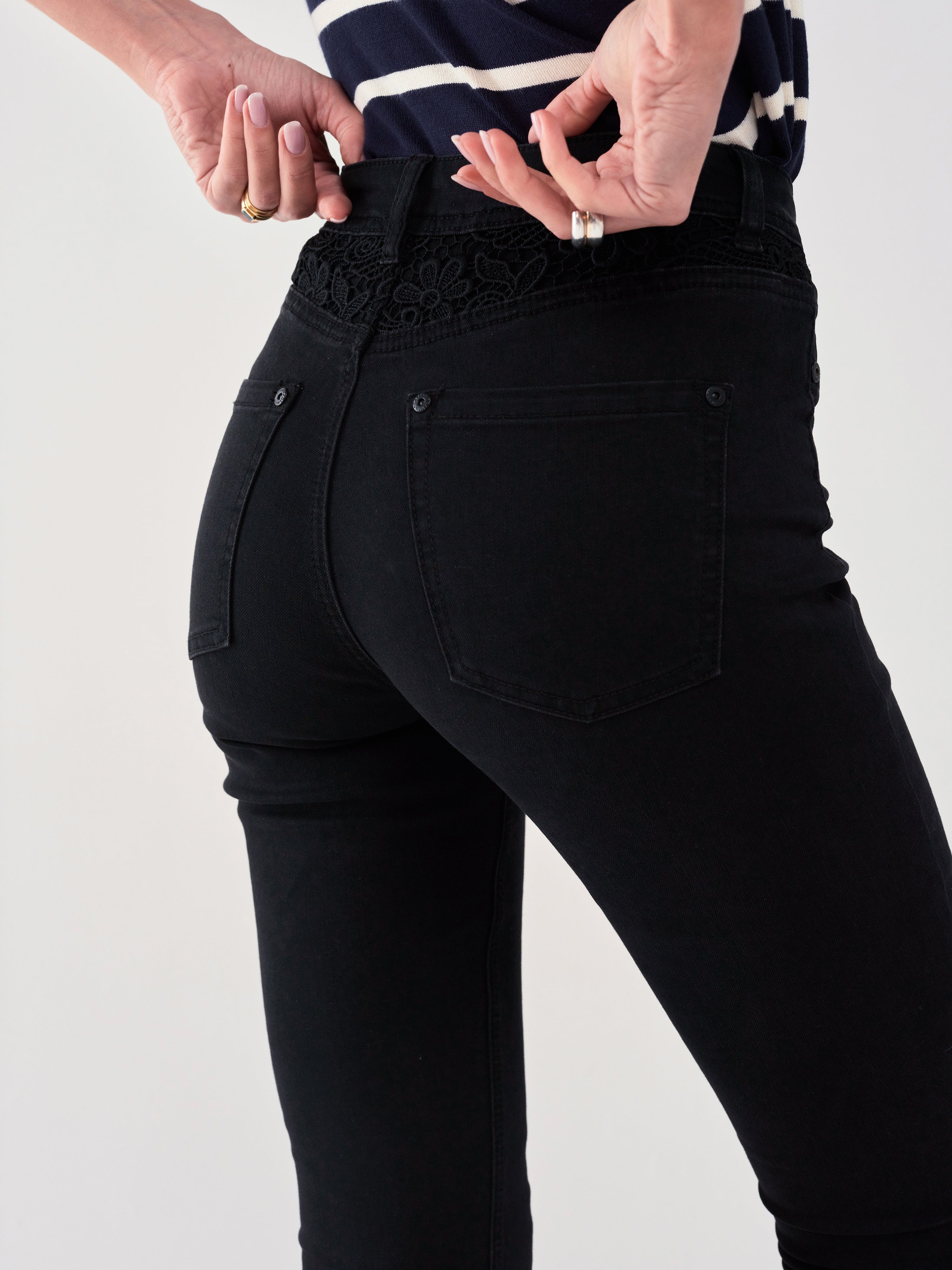 EVA jeans with lace detail