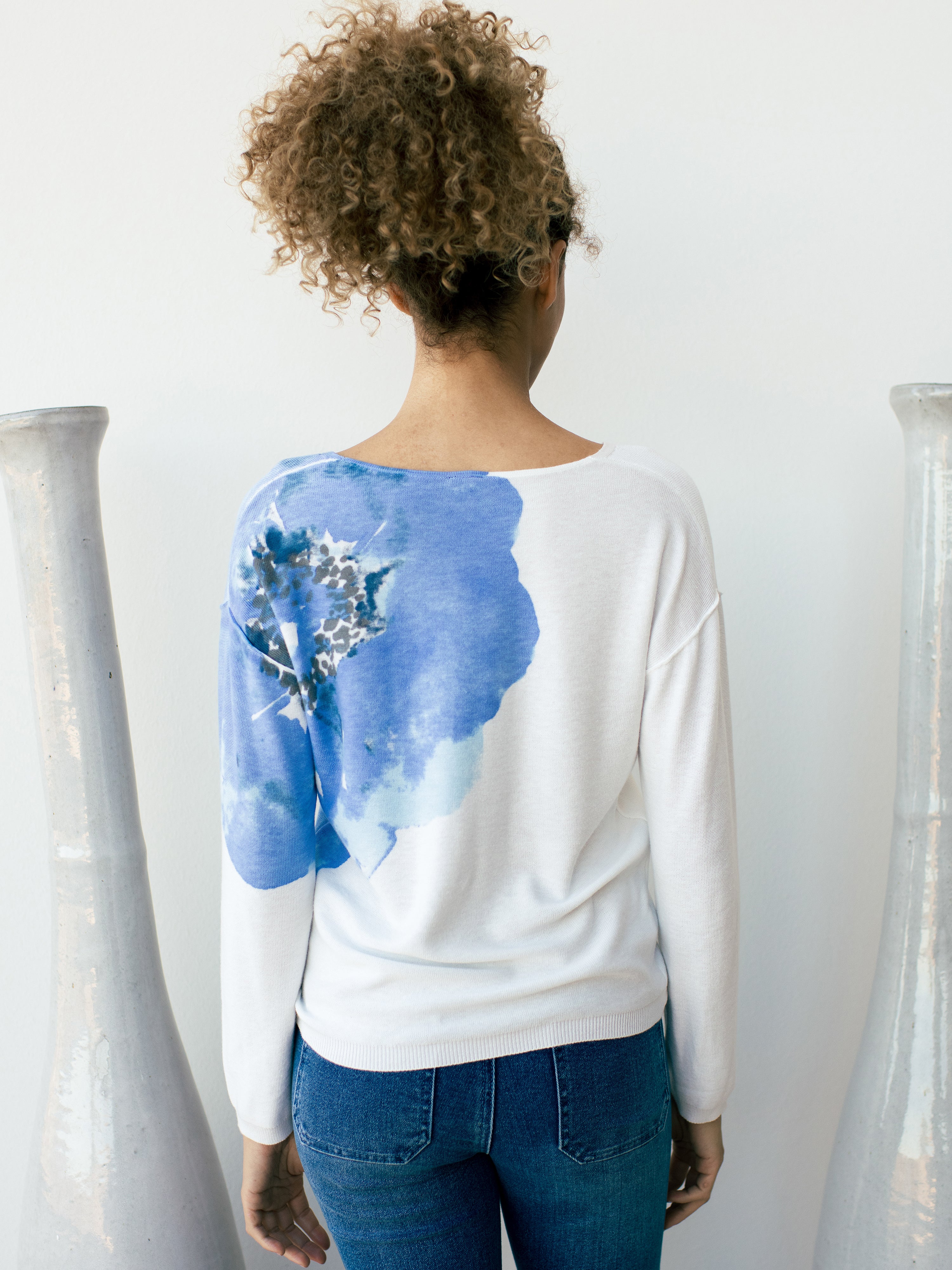 Flower print jumper