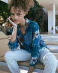 Floral ruffled shirt Size 22