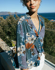 Floral ruffled shirt Size 22