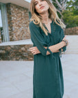 Macrame dress in Thyme Green Size T0