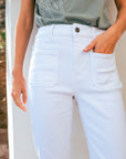 ROMY jeans with patch pockets in white Size 4
