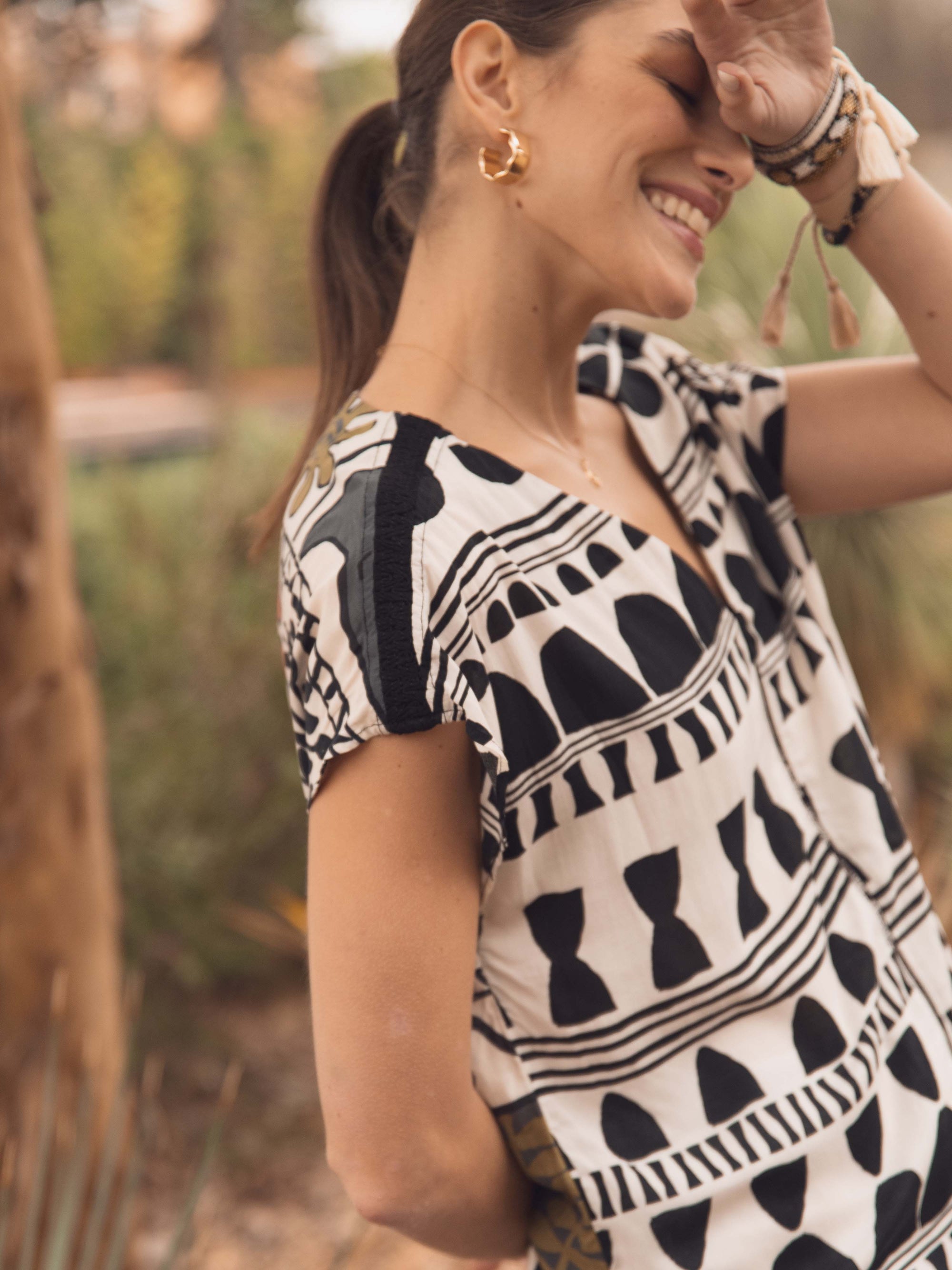 Ethnic Print Blouse Size 24