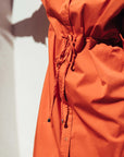Satin Feel Shirt Dress in Orange Size 10, 12