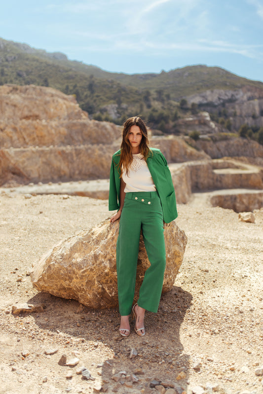 Limited Edition Green Wide Leg Trousers