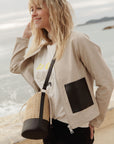 Linen Jacket in Sand colour Size 16