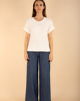 Wide-leg Jeans in Medium Denim Size  10, 18