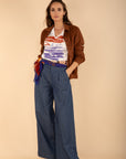 Wide-leg Jeans in Medium Denim Size  10, 18