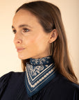 Bandana Scarf in Denim Blue