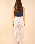 Straight Leg Striped Trousers