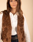 Embroidered Suede Waistcoat