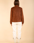 Suede Jacket in Conker