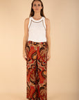 Printed Trousers in Terracotta