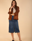 Midi Denim Skirt Size 10, 12, 14