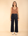 ANNIE Wide Leg Jeans in Dark Denim