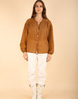 Puff Sleeve Shirt in Hazelnut