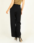 Asymmetrical Belt Trousers in Black Size 12