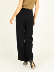 Asymmetrical Belt Trousers in Black