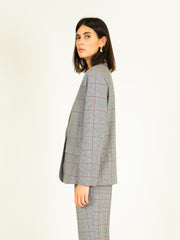 Checked Blazer in Grey