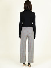 Checked Trousers in Grey