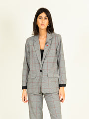 Checked Blazer in Grey