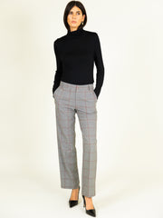 Checked Trousers in Grey