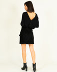 Faux Leather Mini Skirt in Black Size 8, 10