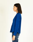 Flower Blouse in Sapphire Size 8