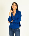 Flower Blouse in Sapphire Size 8