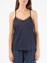 Lace Top in Night Blue T3