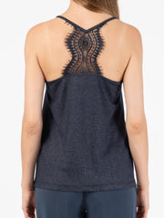 Lace Top in Night Blue T3