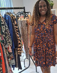 Printed Skater Dress Size 6