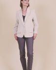 KATE Coated Trousers in Brown