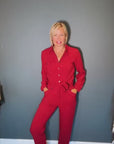 Jumpsuit in Redcurrant Size 8, 10, 12