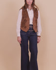 Embroidered Suede Waistcoat