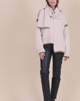 Jumper with Scarf in Latte