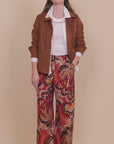 Printed Trousers in Terracotta