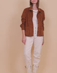 Suede Jacket in Conker