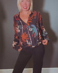 Printed Twisted Blouse