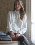 Ruffled Collar Blouse - CLEMENCE