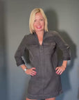 Grey Denim Dress