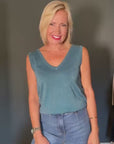 Iridescent Top in Celadon