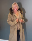 Sage Parka with Faux Fur Collar T1 Size 8-10