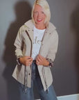 Short Trench Coat in Sand