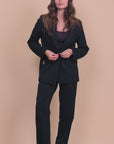 Belted Blazer in Black